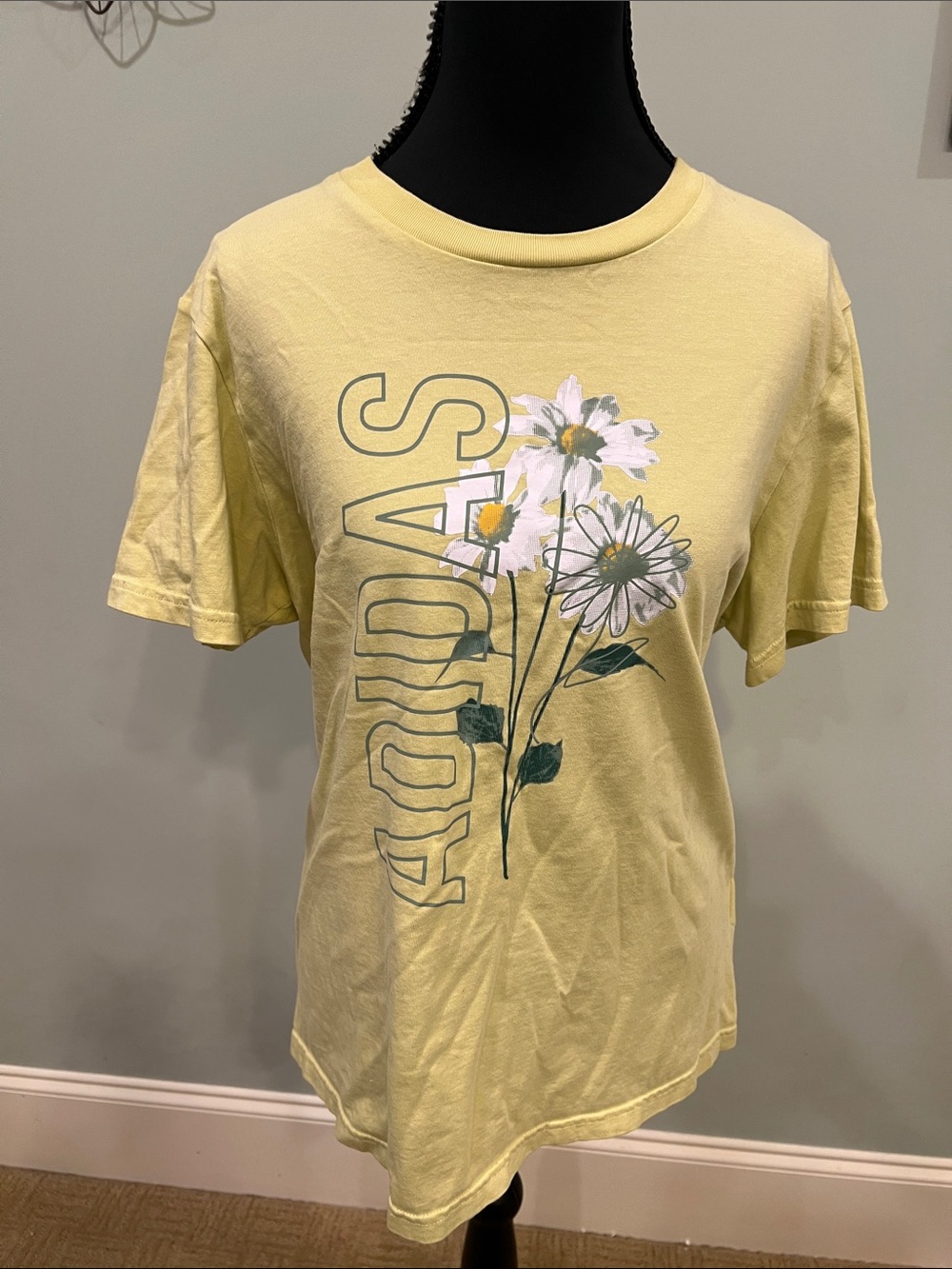 adidas Pale Yellow Crew Neck Tee